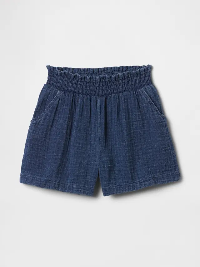 Βρεφικό & Νηπιακό Crinkle Gauze Pull-On Σορτς Medium wash - 6-12M