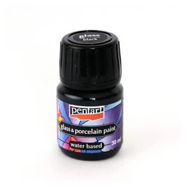 Χρώμα για Γυαλί και πορσελάνη 30ml Pentart - Μαύρο