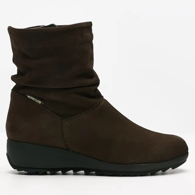 Mephisto Μποτάκια Γυναικείο δέρμα Nubuck Καφέ MEP/AGATHA OAK