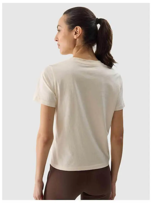 4F Beige T-shirt 4FWSS4TTSHF1354-12S - M 2