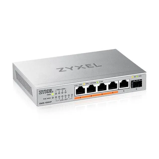 5P Zyxel Unmanaged Switch L2 PoE++ XMG-105HP POE (XMG-105HP-EU0101F)