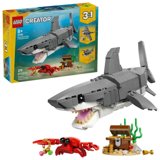 LEGO® Creator 3-in-1 Fierce Shark with a Treasure Chest για 8+ Ετών 379τμχ - 31381 2