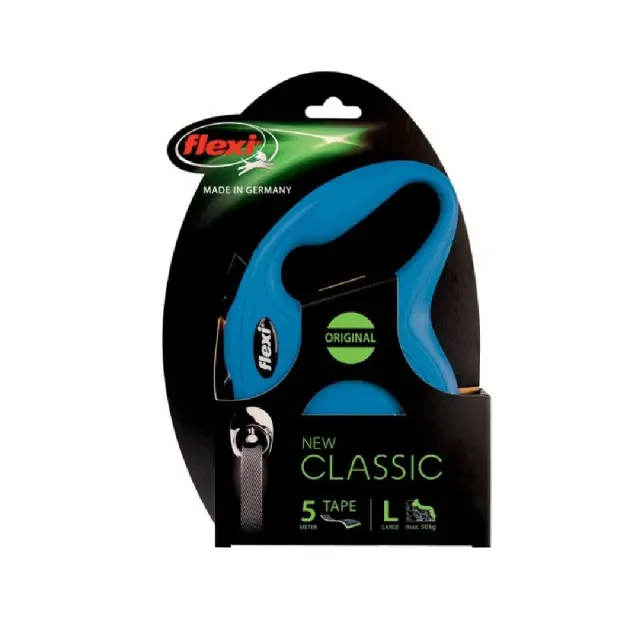 Flexi New Classic Πτυσσόμενο Λουρί/Οδηγός Σκύλου Ιμάντας Μπλε Μπλε - L 2