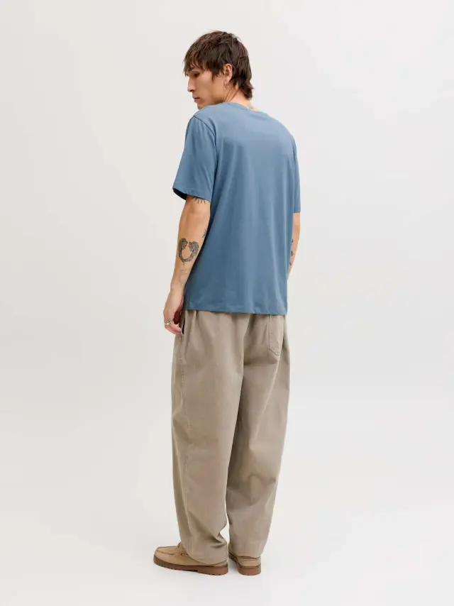 JJELOGO TEE SS O-NECK 2 COL SS26 SN Blue Mirage 2