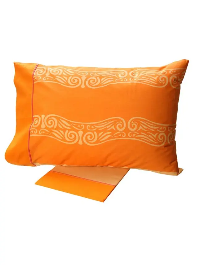 Σετ Σεντόνια Cotton Feelings εμπριμέ 2017 Orange Μονό (160x260) Sunshine