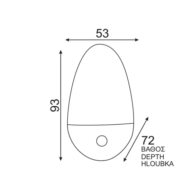 ΛΑΜΠΑΚΙ ΝΥΚΤΟΣ LED ΜΕ ΔΙΑΚΟΠΤΗ ON-OFF 1W 4000K 230V / 829LED140 2