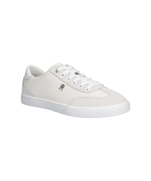 Tommy Hilfiger - Γυναικεία Sneakers Th Court Lth Detail Ess FW0FW09391-YBL Λευκό 2