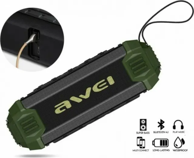 Awei Y280 Ηχείο Bluetooth 16W με Ραδιόφωνο και Διάρκεια Μπαταρίας έως 12 ώρες Πράσινο 3