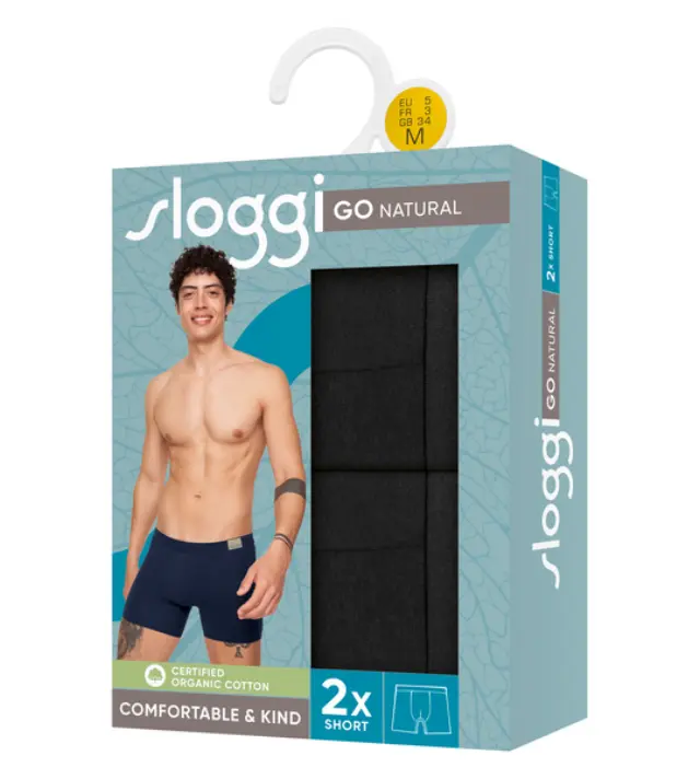 Sloggi Men GO Natural H Short C2P ανδρικό boxer σετ 2τμχ 10214622-0004