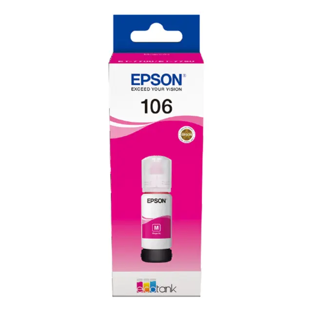 Epson 106 Γνήσιο Μελάνι Εκτυπωτή InkJet Ματζέντα (C13T00R340)