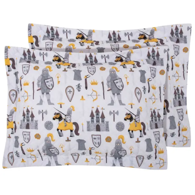 Ζεύγος Μαξιλαροθήκες 50x70+5 Essential Greenwich Polo Club Junior 8861 Cream-Grey 100% Microfiber