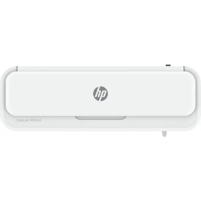 HP ONELAM 400 A4 laminator, Hot/Cold, integrated trimmer, corner rounder, speed 40 cm/min + 15 pouches: 3xA4, 4xA5, 4xA6, 4xB-CARD, white 2