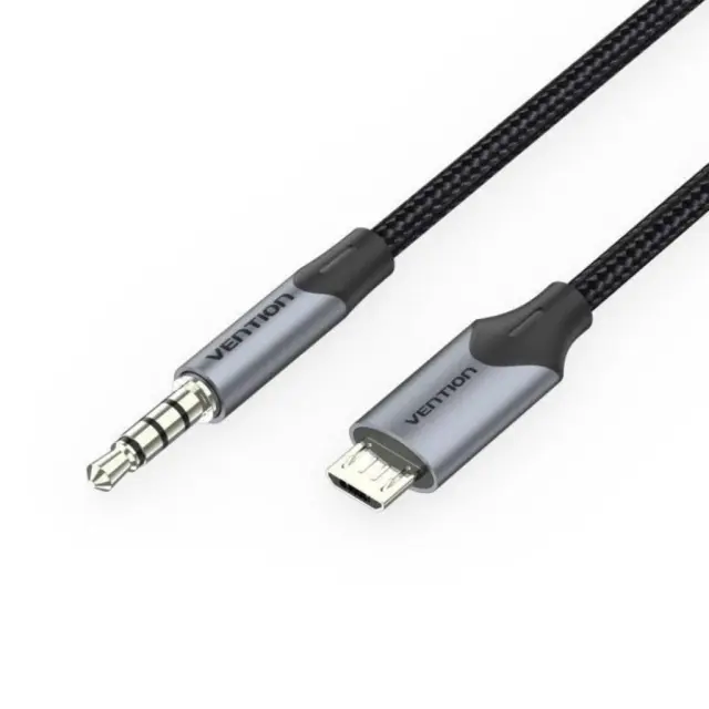 VENTION Micro USB Male to TRRS 3.5mm Male Audio Cable 2M Black (BDGBH) (VENBDGBH)
