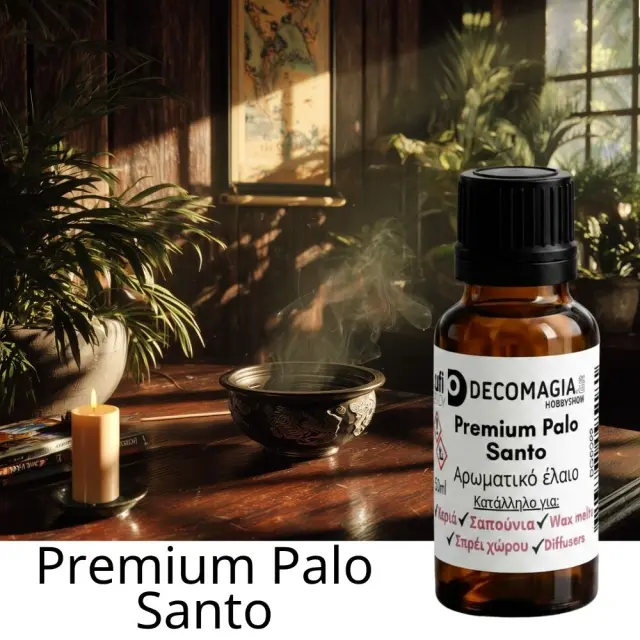 Άρωμα για κερί και σαπούνι 50ml, Premium Palo Santo