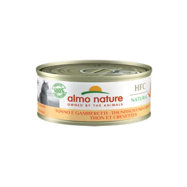 Almo Nature Cat Adult HFC Natural Κονσέρβα Τόνος & Γαρίδες 70gr Μονόχρωμο