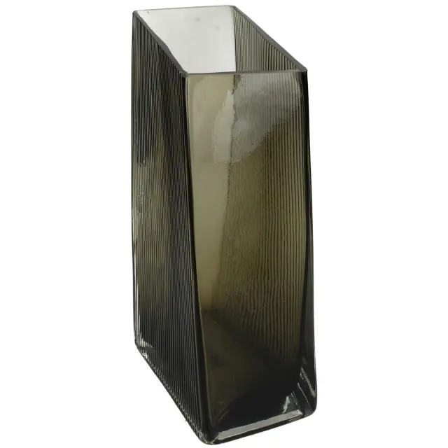 Βάζο Καφέ Γυαλί 14.5x9x25cm 2