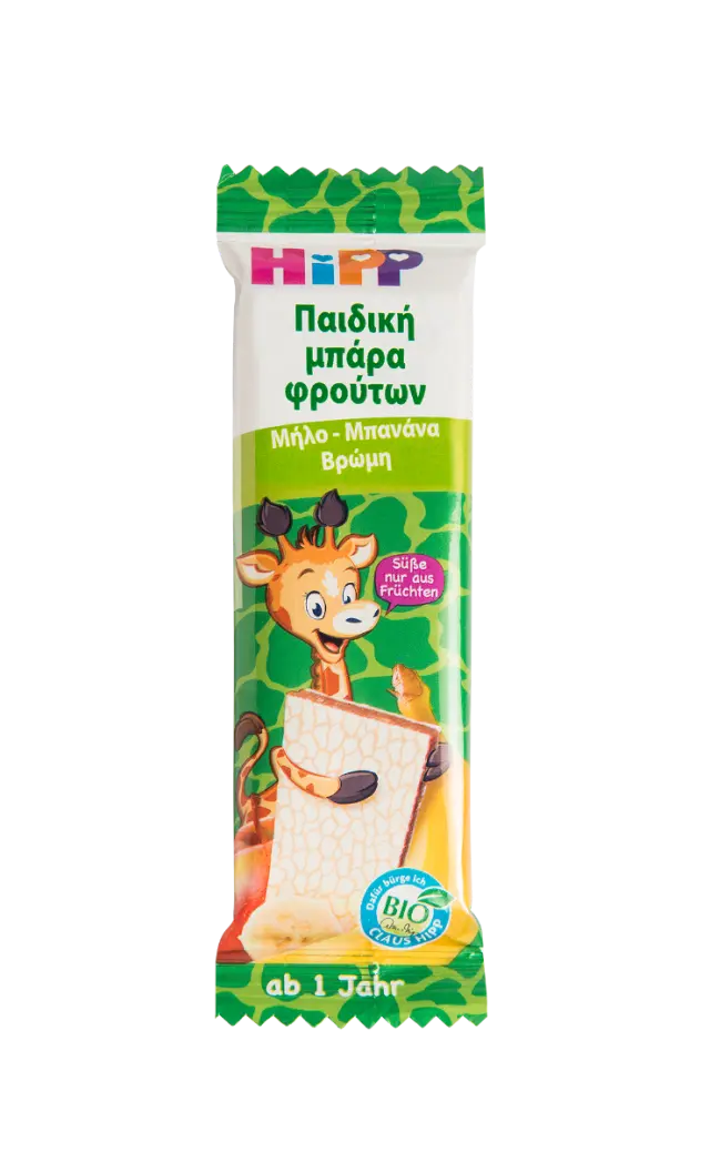 Hipp | Παιδική Μπάρα Φρούτων Μήλο με Μπανάνα και Βρώμη|23g
