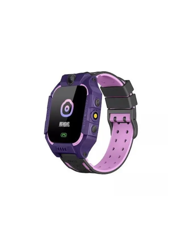 Ezra Παιδικό Smartwatch με Λουράκι από Καουτσούκ/Πλαστικό Μωβ