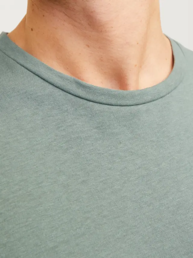 JPRCC SOFT LINEN BLEND SS TEE lily pad 3