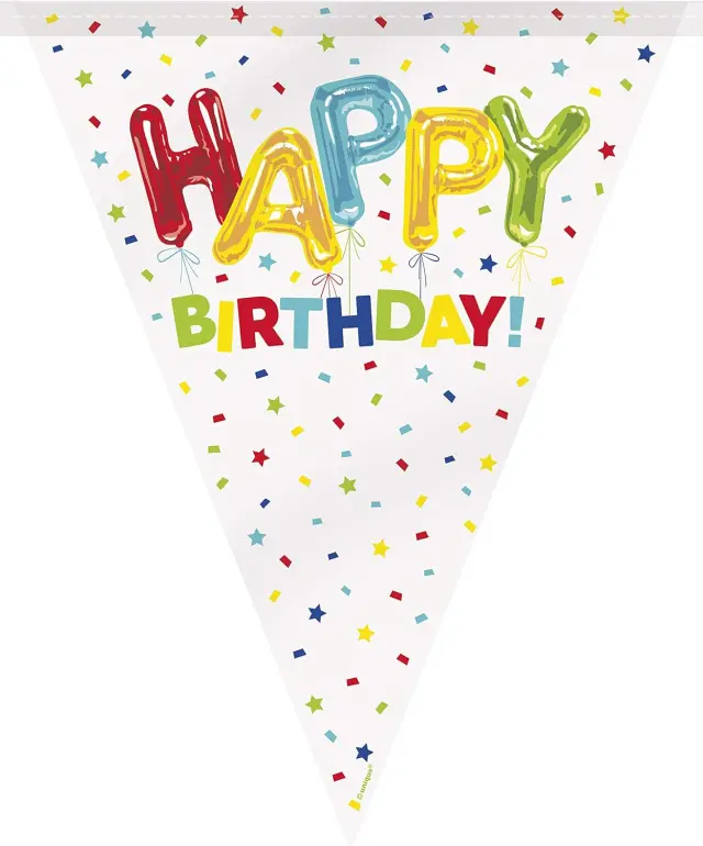 Γιρλάντα Σημαιάκια Happy Balloon Birthday / 365 εκ