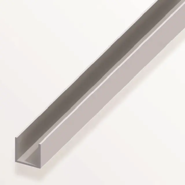 Προφίλ 'U' Αλουμινίου Ασημί 1m 8x10.1x1.3mm (01065)