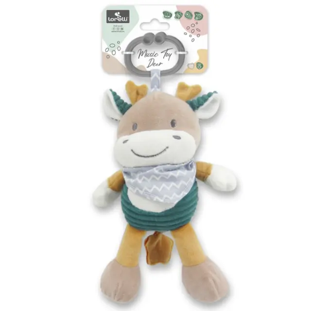 Βελουτέ Κρεμαστό με Μουσική Lorelli Deer Blue Natural 10191440006