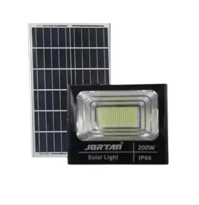 Jortan Στεγανός Ηλιακός Προβολέας LED 200W Ψυχρό Λευκό 6500K με Τηλεχειριστήριο IP66 JT-BJ200W-TZ