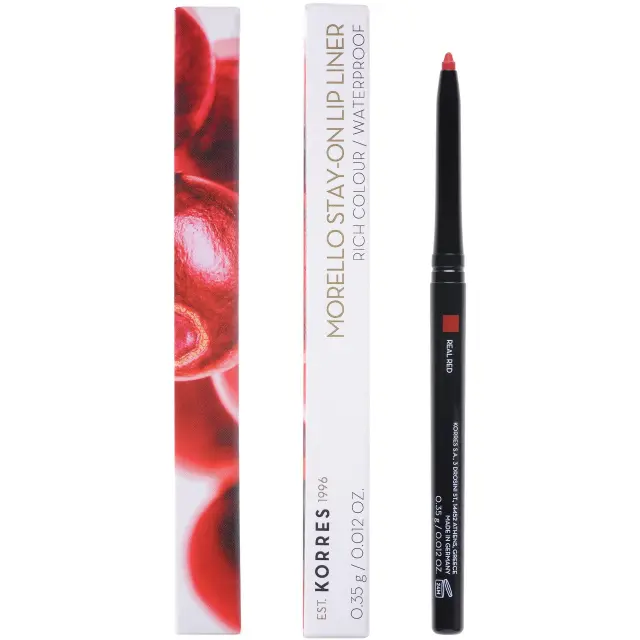 KORRES Morello Stay-On Lip Liner Μηχανικό Μολύβι Χειλιών 02 Real Red, 0.35g