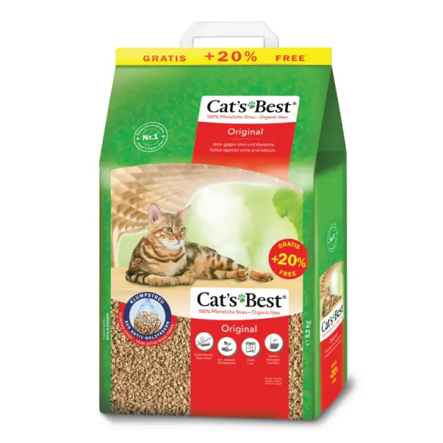 Cat s Best Original Άμμος Γάτας 5.2kg (10lt+2lt Δώρο)