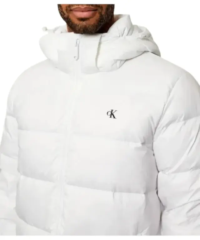 Calvin Klein - Ανδρικό Αδιάβροχο Χειμωνιάτικο Μπουφάν Super Lightweight Nylon Zip Off Hoo LV04RC518G-YAF Λευκό 3