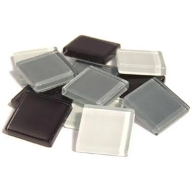 Γυάλινες Ψηφίδες Soft Glass - Grey Mix - 20x20mm - 200gr