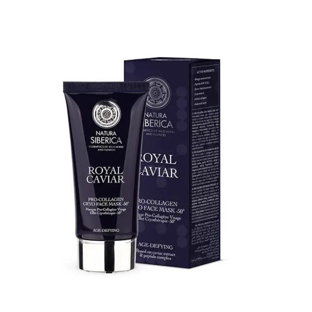Natura Siberica Royal Caviar Pro-Collagen Cryo Face Mask -50° με Φυτικό Κολλαγόνο για Ελαστικότητα και Λάμψη 75ml