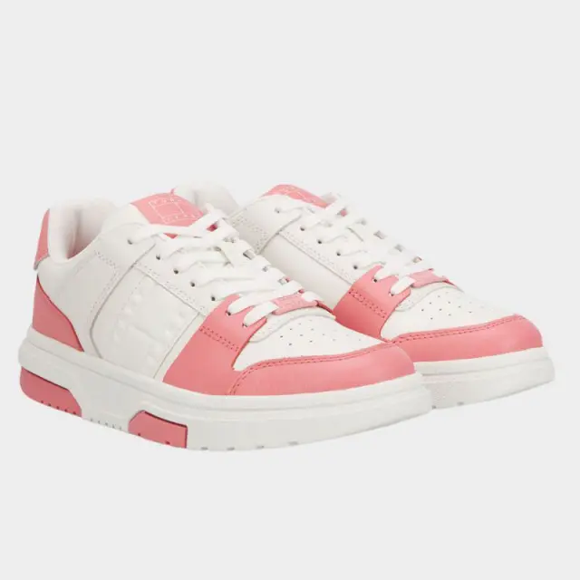 Tommy Hilfiger - Γυναικεία Sneakers Brooklyn Leather Trainers EN0EN02783-TIG Λευκό/Ροζ - 41 2