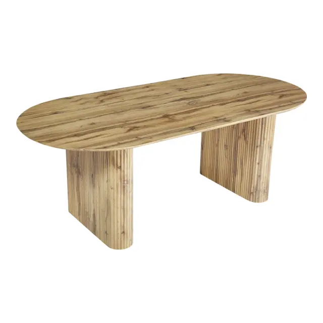 Τραπέζι Nembou pakoworld mdf σε oak απόχρωση 210x100x76εκ 3