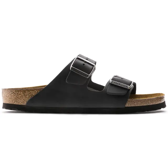 Birkenstock Πέδιλα Unisex δέρμα Oiled Μαύρο BIR/ARIZONA 552113 BLACK