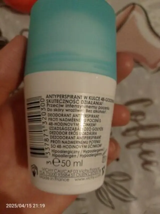 Vichy Υποαλλεργικό Αντιιδρωτικό Αποσμητικό 48h για Ευαίσθητες Επιδερμίδες χωρίς Αλκοόλ 50ml 2
