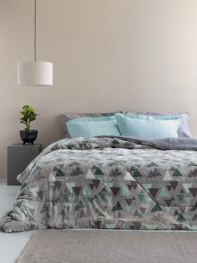 Κουβέρτα 220Χ240 Υπέρδιπλη Φωσφοριζέ Comforter Palamaiki Blake Grey