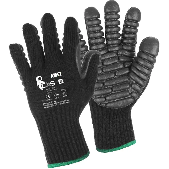 Αντικραδασμικά Γάντια Εργασίας CXS Amet black/grey - 10 (XL)