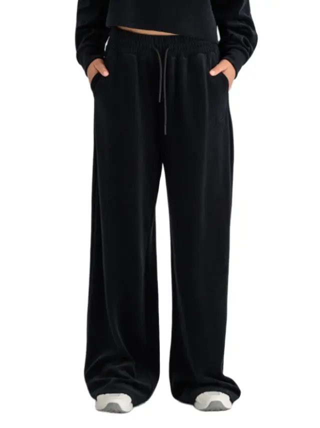 Bodytalk γυναικεία βελουτέ wide leg φόρμα 1262-908800-1 2