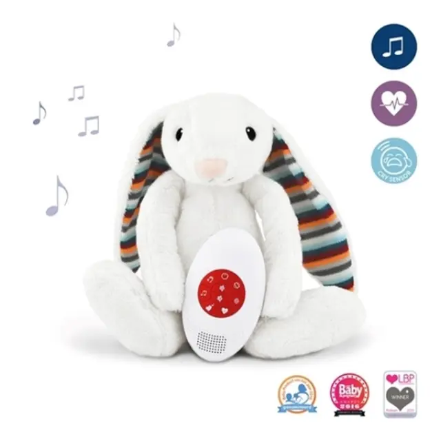 Zazu Kids Bibi Λαγουδάκι Λούτρινο με λευκούς ήχους και χτύπους καρδιάς ZA-BIBI-01