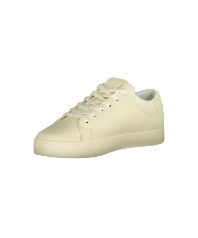 Calvin Klein - Ανδρικά Sneakers Δερμάτινα YM0YM01163-YBJ Εκρού 3