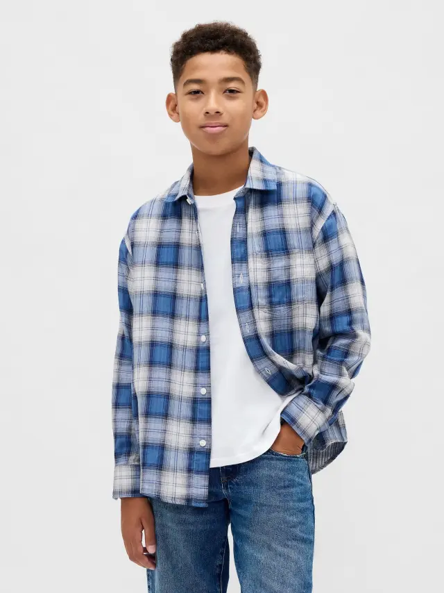 Παιδικό Καρό Πουκάμισο Blue plaid