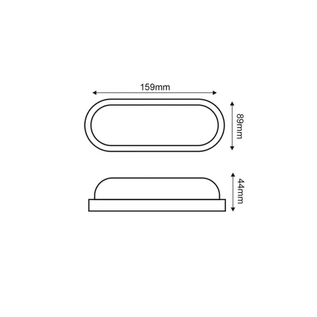 LED PC WHITE WALL LUMINAIRE 230V AC IP65 10W 950lm 6000K 110° Ra80 / DORA1060W 2