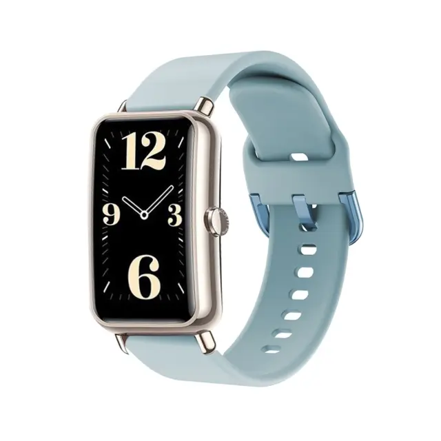 Silicone Λουράκι με Μπαρέτα για 16mm Light Blue OEM