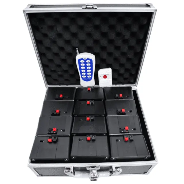 SUPRIMO SL12 wireless system for remote firing of spark fountains, 12 receivers, 2 remote controls