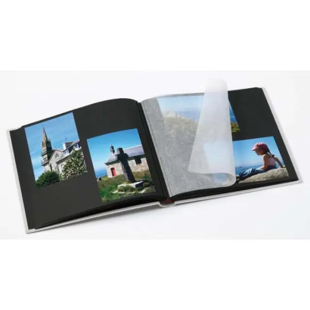 ΑΛΜΠΟΥΜ goldbuch Μπλέ Βιβλιόδετο με ρυζόχαρτο με 100 μαύρες σελίδες ,εξώφυλλο δερματίνη Μπλε διαστάσεις 30x31cm (marano) 3