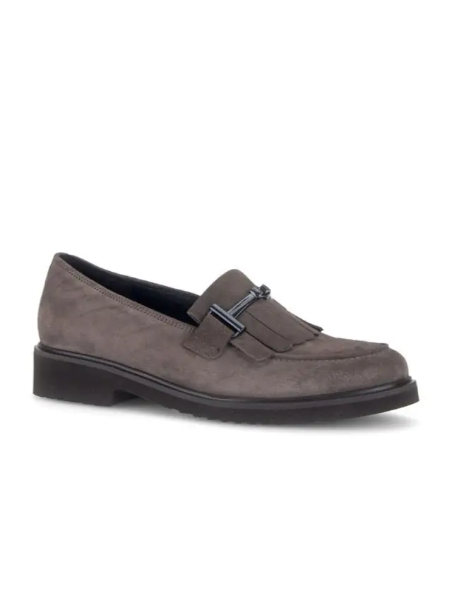 Gabor Μοκασίνια-Loafers Γυναικείο δέρμα Nubuck Γκρί GAB/401102 003-TAUPE 2
