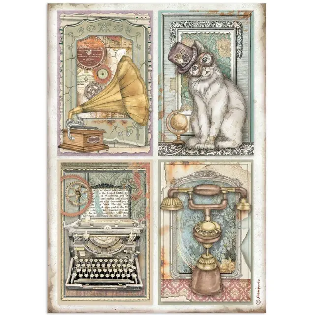 Ριζόχαρτο Stamperia 21x29cm, Lady Vagabond Lifestyle 4 cards