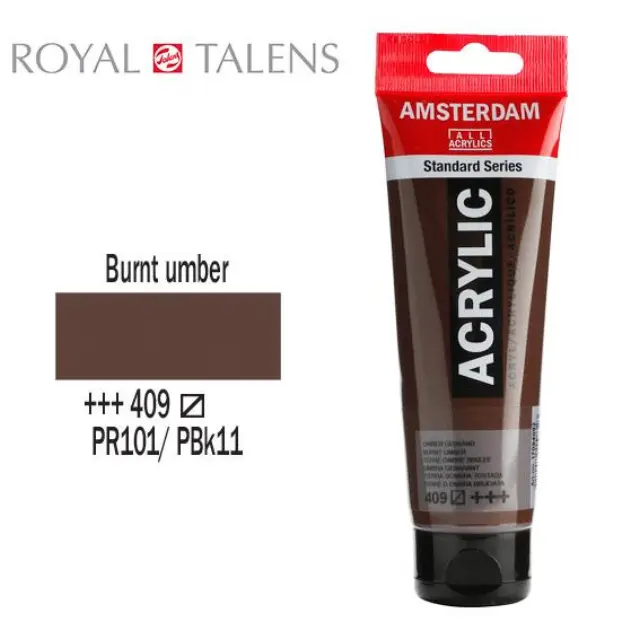 Ακρυλικό Talens Amsterdam 120ml 409 Burnt Umber