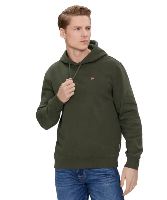 Napapijri - Ανδρικό Φούτερ Balis Hood NP0A4FQV-GE4 Πράσινο Σκούρο - 2XL